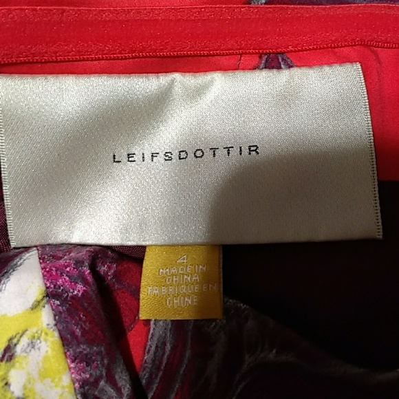 Anthropologie Leifsdottir Itoh Red Floral Strapless Mini Dress - Picture 4 of 7